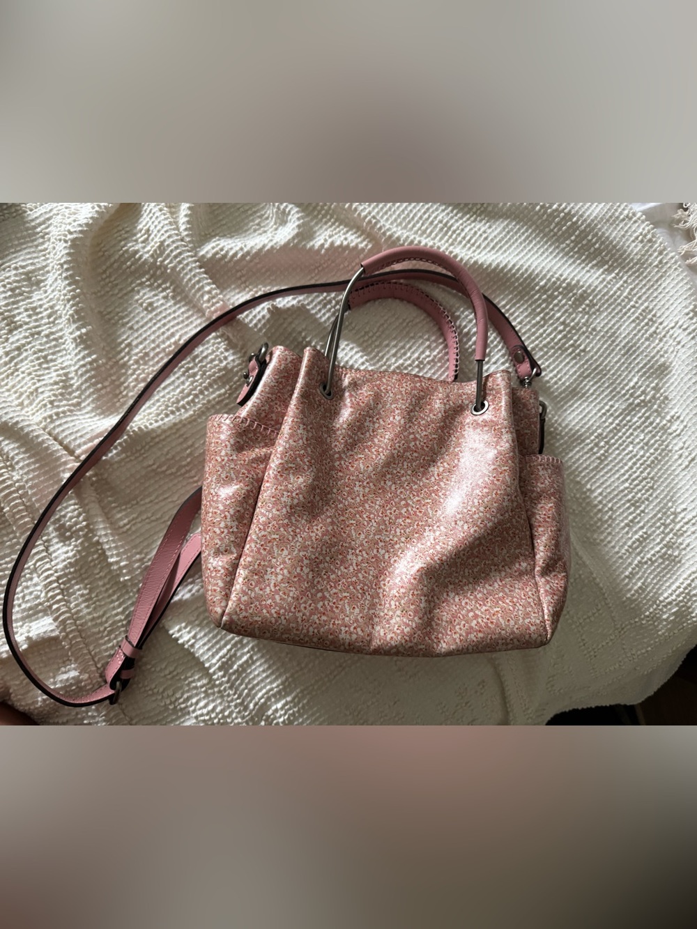 Patricia Nash Priola Metal Handle Leather Tote